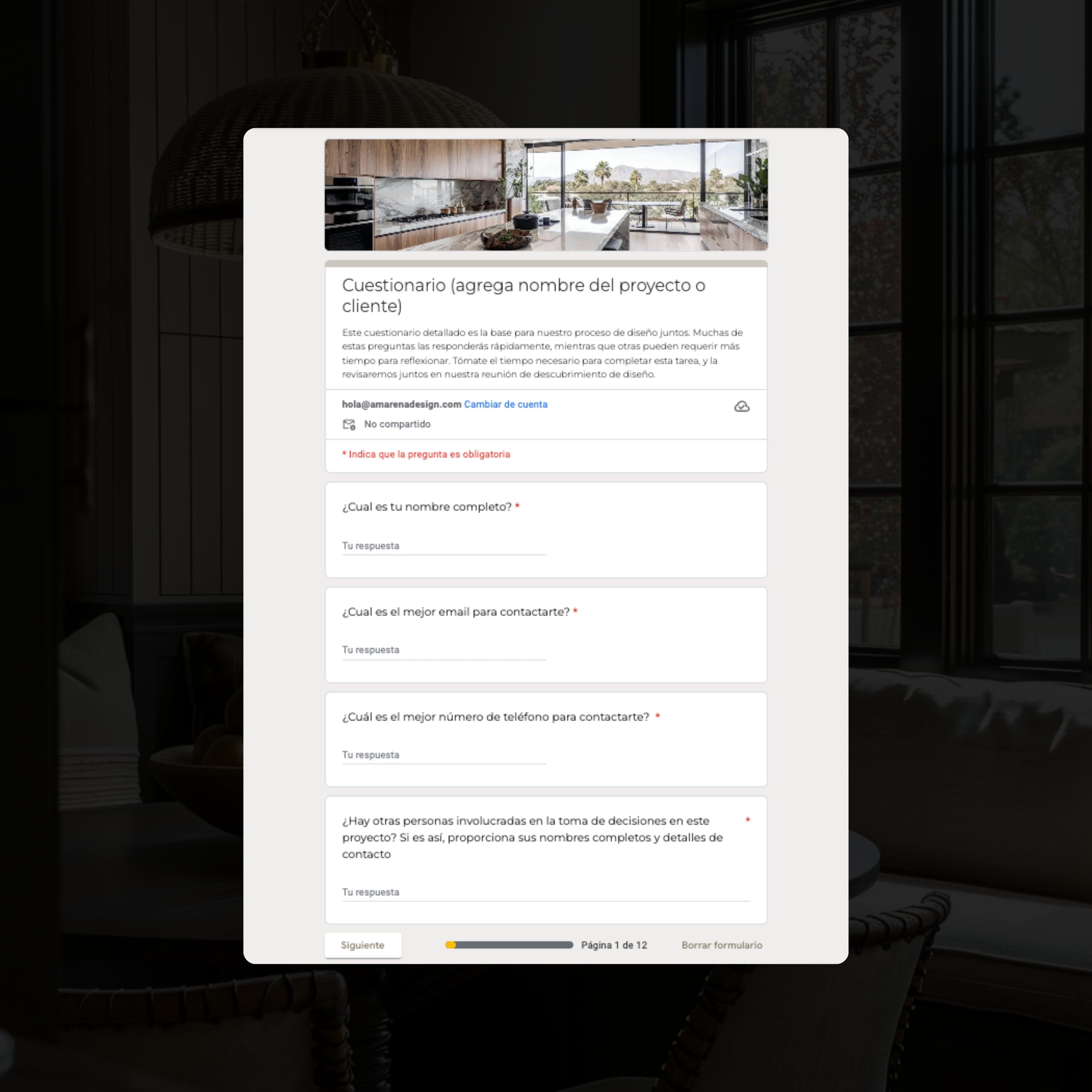 Cuestionario de Diseño