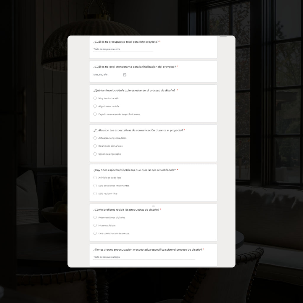 Cuestionario de Diseño