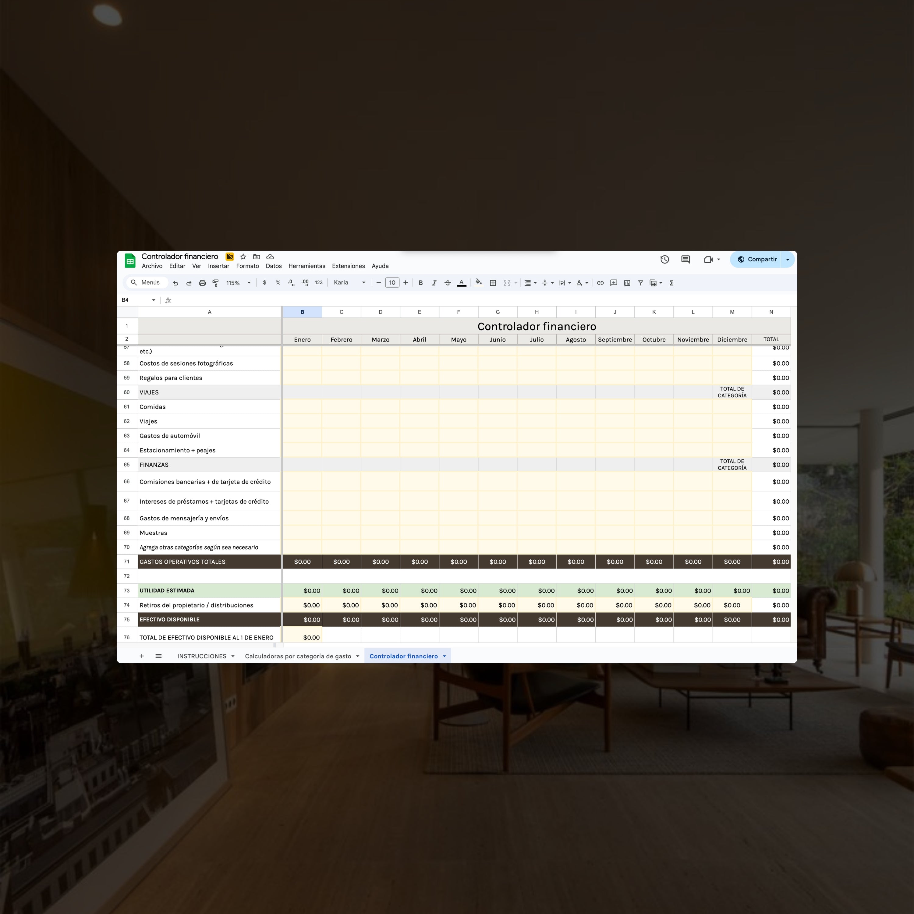 Sistema de control financiero